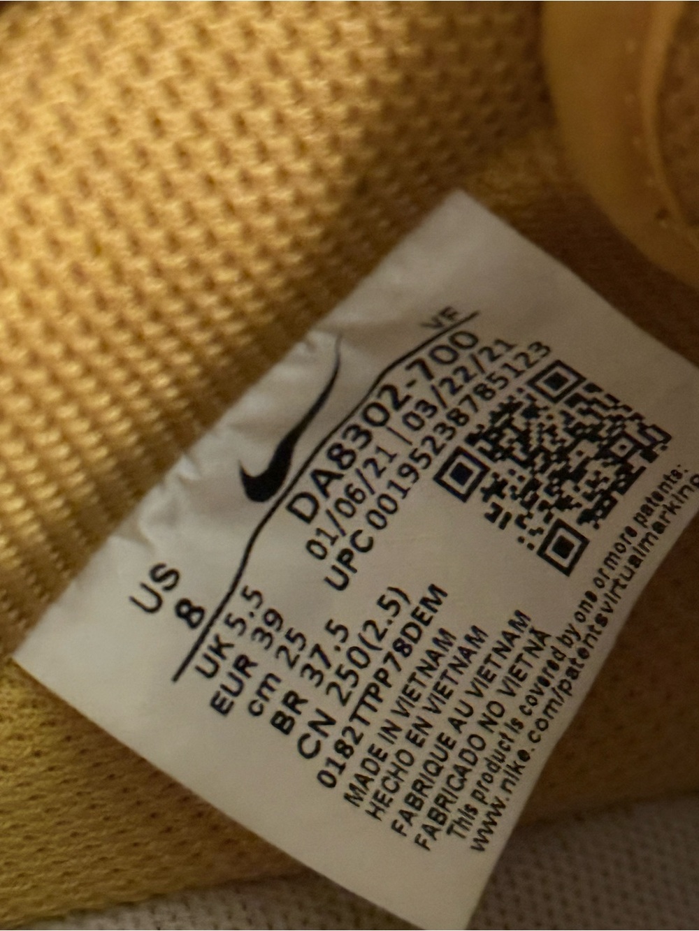 Nike Air Yellow Suede Low-Top Sneakers - Picture 6 of 8